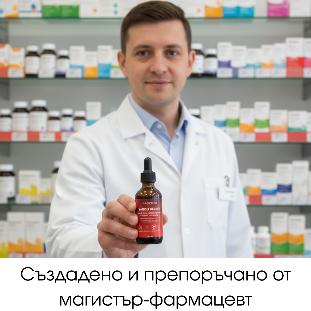 VascuElixir - Билкови капки за ежедневен комфорт, жизненост и добро кръвообращение